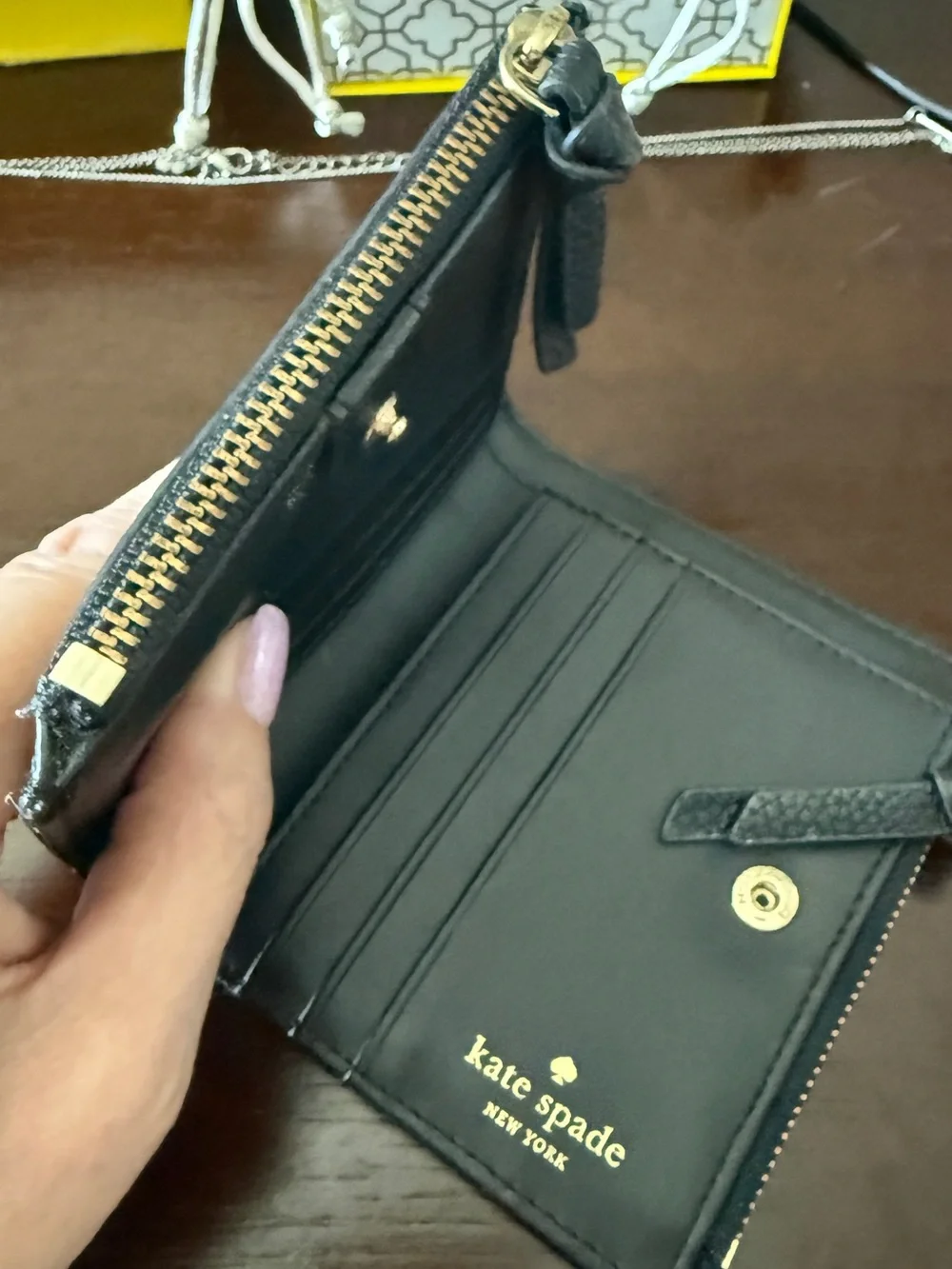 kate spade compact pebbled